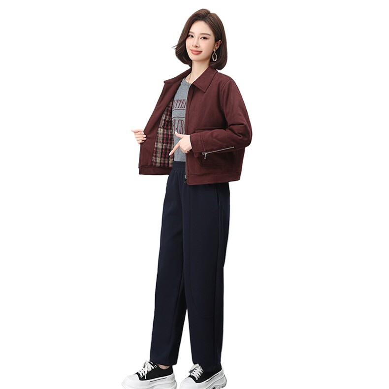 叶笙衣套装1186-118麂皮绒加棉套装,女装套装/套裙,叶笙衣