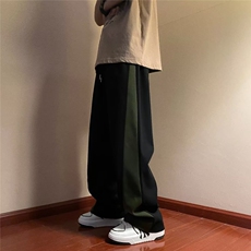 V1954-P35新款撞色休闲裤宽松坠感拖地长裤，男装休闲裤，星座1608