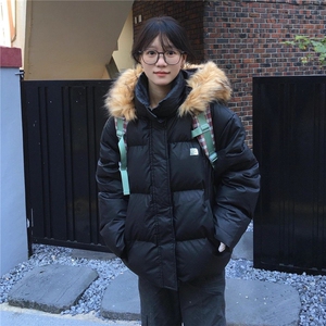 【高品质】可拆卸毛领羽绒棉服情侣美式厚外套棉衣2568特P90网图图片