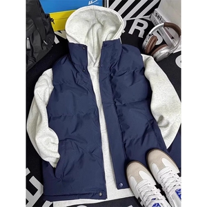 现货5W件冬季三防硬挺boxy短款立领棉衣马夹外套加厚马甲保暖棉服图片