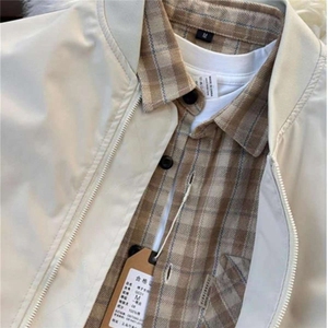 浅卡其色ma1飞行员夹克外套男春秋高级感cleanfit美式复古棒球服图片