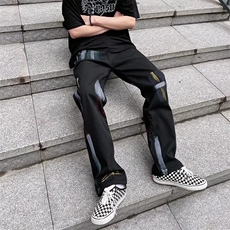 牛仔裤男秋季潮大码休闲裤子泼墨牛仔裤G093P40，男装牛仔裤，星座1116-2