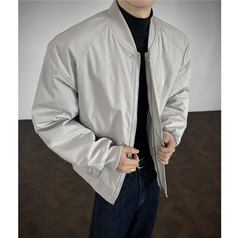 美式解构拼接立领棒球服棉服男款冬季夹棉加厚保暖飞行员夹克棉衣,男装棉衣,星座610B-1
