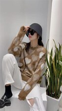 韩版爱心珍珠毛衣，女装针织衫/毛衣，SHANGCHUN·W 汪尚春