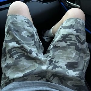 迷彩廓形风琴袋工装裤男女夏季潮流街头设计感小众款短裤BM21 P48图片