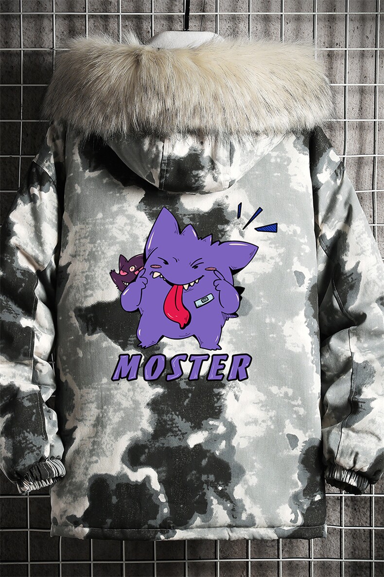 MC49087-P135日系潮衣男大码派克服男工装服外套袄网格,男装棉衣,电商A040A