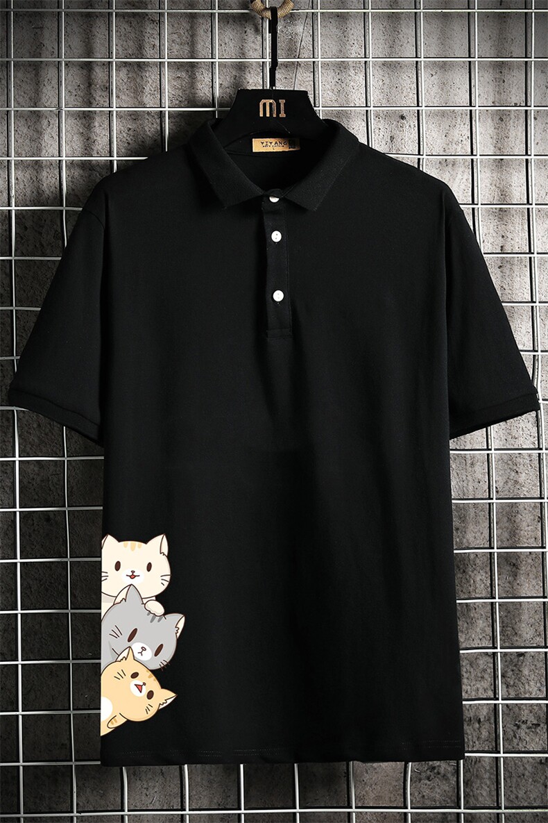 PL57164-P35翻领短袖polo衫男大码胖子半袖t恤男有领保罗衫,男装Polo衫,电商A040A