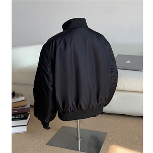 假模主推 美式高街宽松短款飞行棉服加棉立领夹克男 H1036 特P105图片
