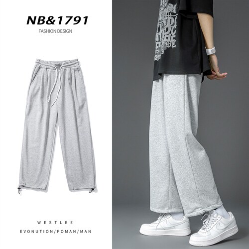 主推夏季薄款卫裤宽松休闲运动九分裤B377-A01-特P25限48，男装休闲裤，电商B377