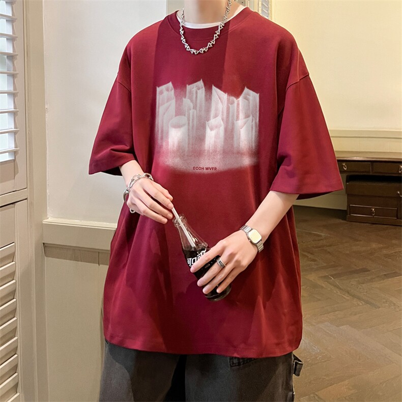 230g重磅纯棉!夏季短袖t恤男半袖男NT147-P25,男装T恤,电商B367