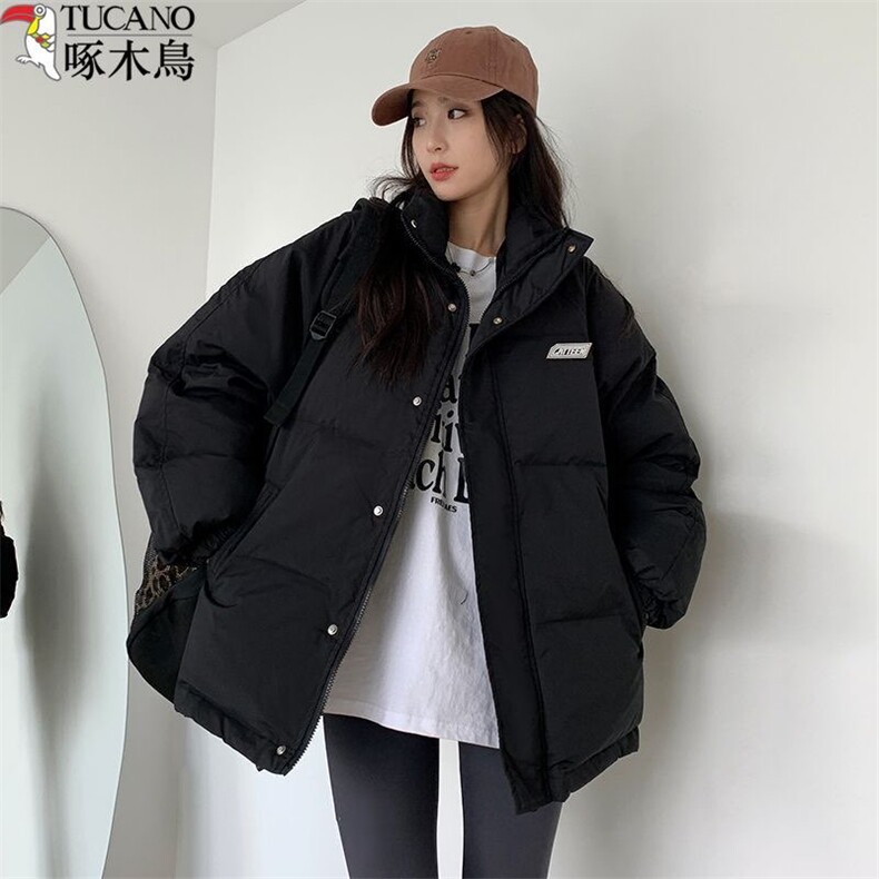 立领羽绒棉服外套女棉袄冬季加厚韩版百搭宽松学院风面包服,女装棉衣/棉服,星座1511
