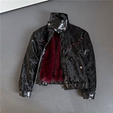 已安排黑红伯爵双面穿座山雕加绒加厚仿貂毛棉服外套mj1110-p218，男装棉衣，电商B288