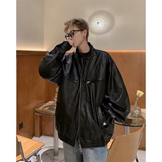 机车服皮衣外套男士韩版潮流痞子帅气2025春季ins夹克W6446-P73，男装夹克，星座412-3