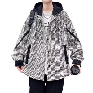 网络图现货 新款男士连帽港风时尚潮流学生百搭宽松外套JW908-P78图片