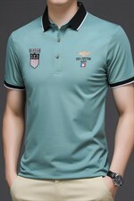 短袖T恤男夏装新款商务保罗衫休闲POLO冰爽面料翻领打底衫男装上，男装T恤，电商B212（原钱塘6029）