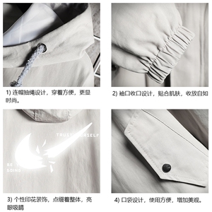JK41111-P85 加棉款-P115 纯棉连帽夹克男士大码工装夹克男 网格图片
