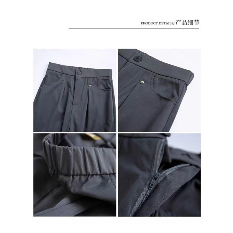 AK2427-P50美式高腰工装裤女韩版复古直筒休闲阔腿裤速干休闲,女装休闲裤,星座617A-2