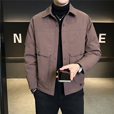 9101-M-3XL-P215标90绒店主风男士纯色立体口袋立领百搭羽绒服，男装羽绒服，电商B255
