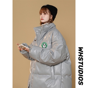 冬季新款PU皮棉服潮流加厚棉衣帅气面包服XZ102A-4-51752-P115图片