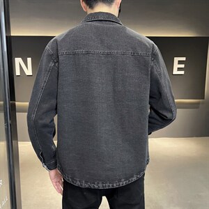 2025秋冬高品质店主风牛仔衣休闲简约男士衬衫外套潮 A16-P95图片