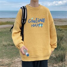 ！2023秋冬新款男士圆领毛衣百搭潮流针织衫上衣M320P45，男装针织衫/毛衣，电商B220