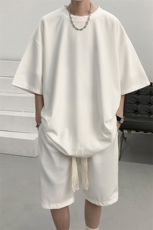 华夫格套装运动短袖t恤套装休闲两件套一套HZ84099-P44，男装T恤，电商A040