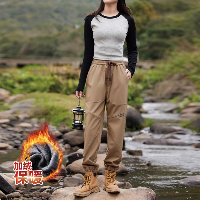 情侣工装裤新款宽松束脚户外休闲长裤男女KA16常规P35加绒P40,男装工装外套,四季星座505