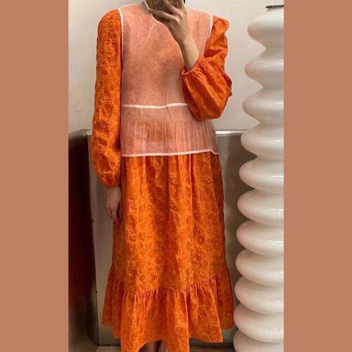 重工碎花裙，女装，五和六季