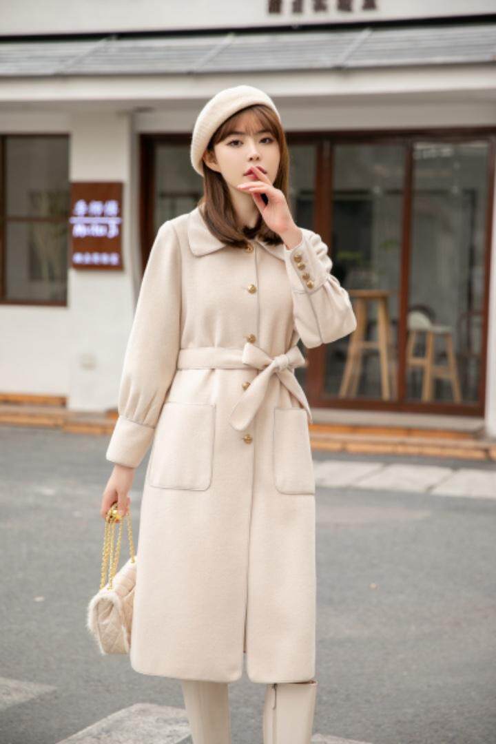 冬装新款：双面羊绒大衣中长款M一X乚，其它，拉思维加丝