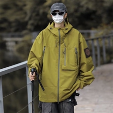美式机能户外三防软壳冲锋衣外套男春秋防水防风运动夹克JK1126，男装夹克，星座1116A-1（原606A）
