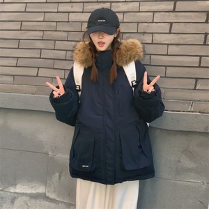 【升级款】派克服工装羽绒棉服oversize面包服外套Y902-P110网图图片