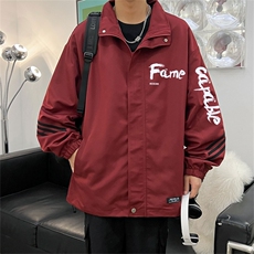电商DSA028-JKHV962P60100聚酯新款港风条纹工装夹克男控88，男装夹克，电商A028