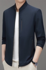 2025年大货主推男士中老年立领休闲夹克外套中年宽松休闲茄克衫，男装夹克，钱塘723