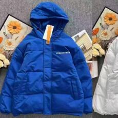 1506-1/M5911/P54克莱因蓝连帽棉服男字母印厚保暖外套潮牌，男装棉衣，星座1506-1
