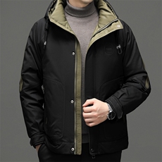 DF8202钱塘2020-2冬季时尚简约厚款新款中年男士羽绒服P295，男装羽绒服，钱塘207-2