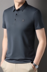 AL5903钱塘2020-3夏季男士短袖T恤翻领纯色简约休闲上衣P61，男装T恤，钱塘207-3