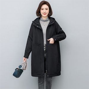 派克服棉衣中长款2022年新款加绒加厚妈妈大码宽松外套图片