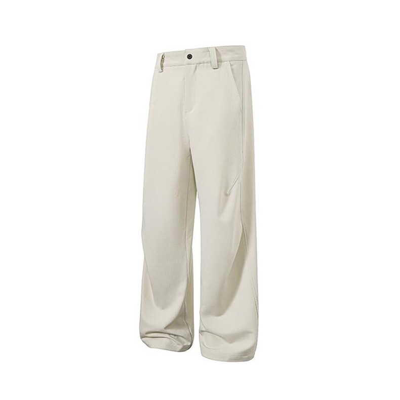 春夏美式高街褶皱休闲裤男女西裤直筒垂感裤子潮牌百搭阔腿长裤子，男装西裤，电商A443