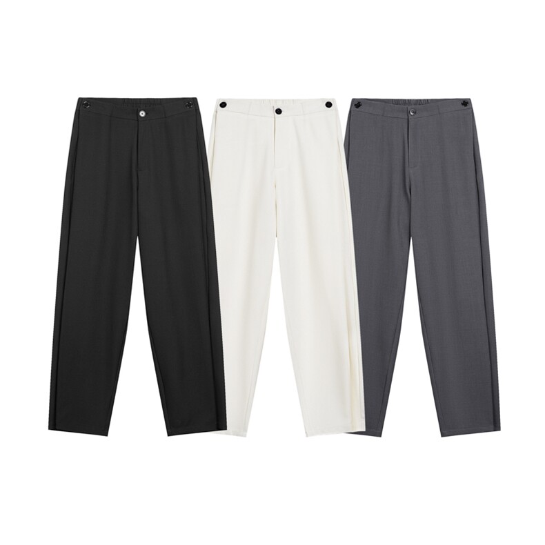 垂感阔腿西装裤cleanfit高级感直筒休闲长裤504-K868-P40控68图片