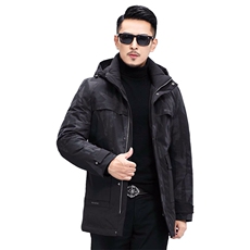2023冬装新款商务休闲百搭时尚连帽羽绒服中年男KCN21066-81-P315，男装羽绒服，电商B212（原钱塘6029）