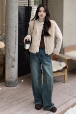 现货2025新款仿皮草外套气质毛绒女外套2C212-G12-P175-K258，女装短外套，2C212
