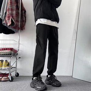 高品质春秋款男女休闲裤工装拉链魔术贴冲锋裤束脚长裤Q3075-p40图片