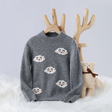 秋冬季针织羊毛衫打底内搭圆领加厚男女儿童毛线上衣套头，童装儿童羊毛衫，乐贝童装