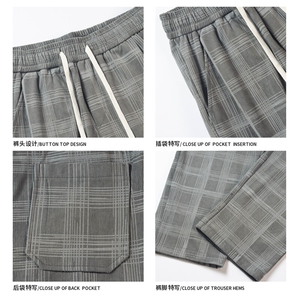 2025 秋季新款 白底大码美式灯芯绒格子裤M-5X HK24884-特P35图片