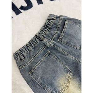B221 美式ins高街暗黑个性设计宽松直筒牛仔裤LK26620-特P50控88图片