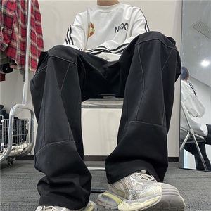 抖音品质潮流大口袋工装裤宽松抽绳休闲裤B315-K24013-p55控78图片