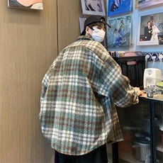 美式秋冬季新款外套毛呢格子小香风J569P65，男装夹克，星座1116-2