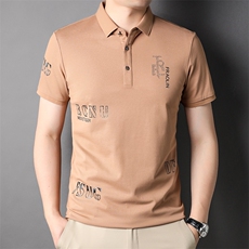 夏季新款男士翻领短袖t恤中年有领男装上衣服休闲POLO衫，男装T恤，电商B212（原钱塘6029）