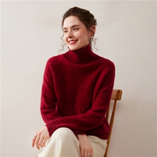 麻花轻盈保暖山羊绒衫半高领套头女纯色毛衣2025秋冬新针织羊毛衫，女装羊绒衫，绒盛美羊绒