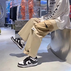 夏季直筒工装裤男日系潮牌ins休闲宽松裤子百搭九分裤K5965-P35，男装休闲裤，星座512-3